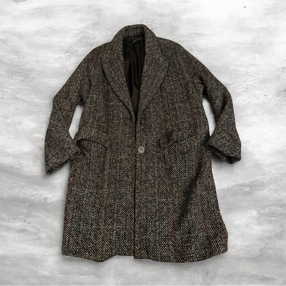 Zara Herringbone Soft Coat